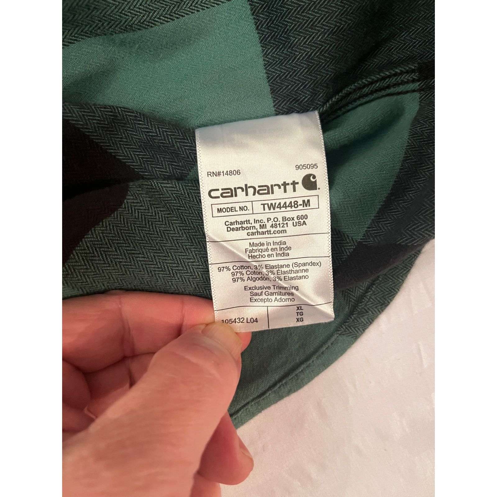 Carhartt Carhartt Rugged Flex Green and Black Buffalo Plaid Size XL Size US XL / EU 56 / 4 - 9 Thumbnail