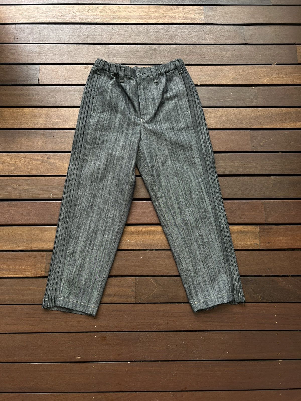 Issey Miyake Issey Miyake Men IM Side Pleated Denim Pants Size US 30 / EU 46 - 1 Thumbnail