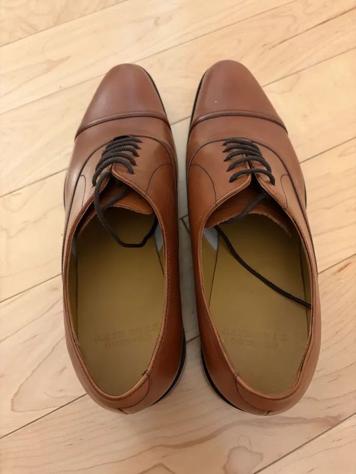 Charles Tyrwhitt Leather Oxford Cap Toe Shoes - Tan Size US 10 / EU 43 - 5 Thumbnail