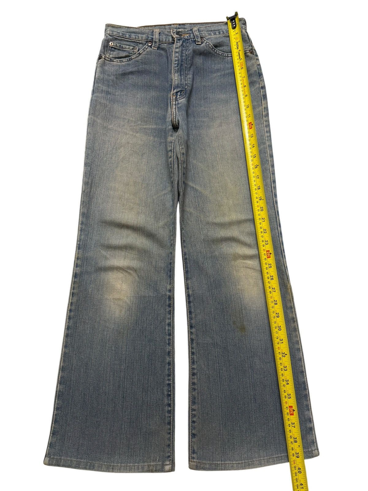 Levi's Vintage 90s Levis 557 Blue Mud Wash Wide Leg Bootcut Loose Size US 28 / EU 44 - 10 Thumbnail