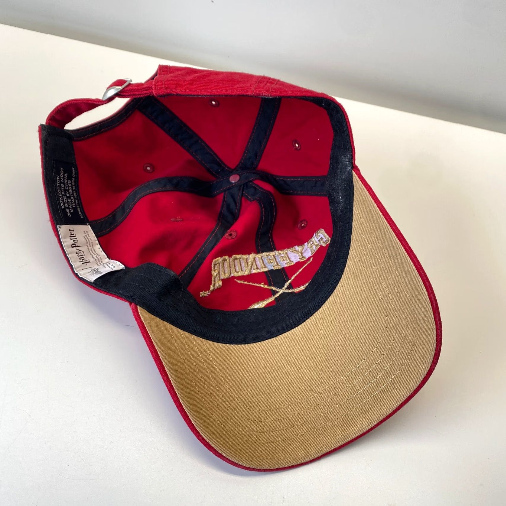 Vintage Harry Potter Gryffindor Alumni Hogwarts Strapback Dad Hat Red NEW Baseball Cap Unisex Adults Adjustable Size Cotton Hat Size ONE SIZE - 7 Thumbnail