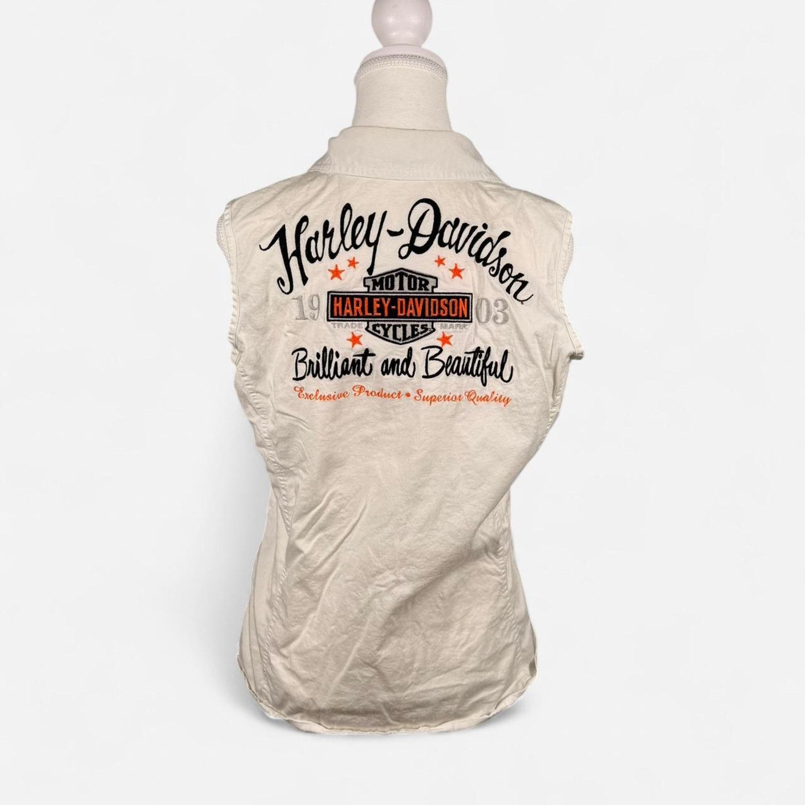 Harley Davidson Harley davidson cream zipup tee Size S / US 4 / IT 40 - 1 Thumbnail