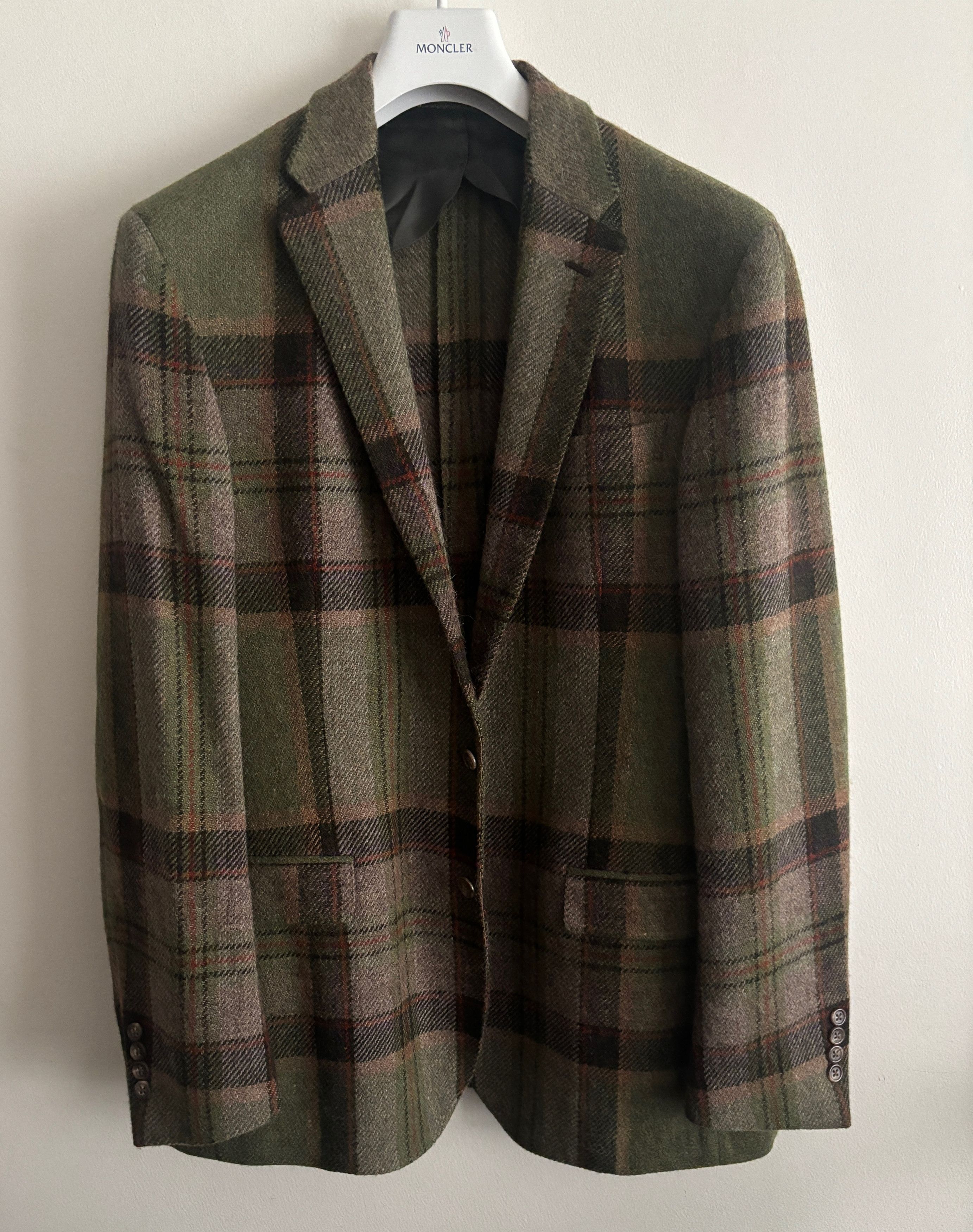 Polo Ralph Lauren $998 Blanket Plaid Wool Alpaca Tweed Sport Coat Mi Italy Size 44L - 1 Thumbnail