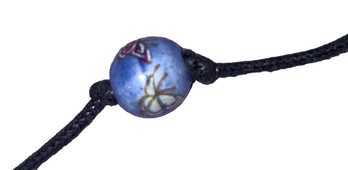 Vintage Vintage Cloisonne Beaded Leather Necklace Size ONE SIZE - 14 Thumbnail