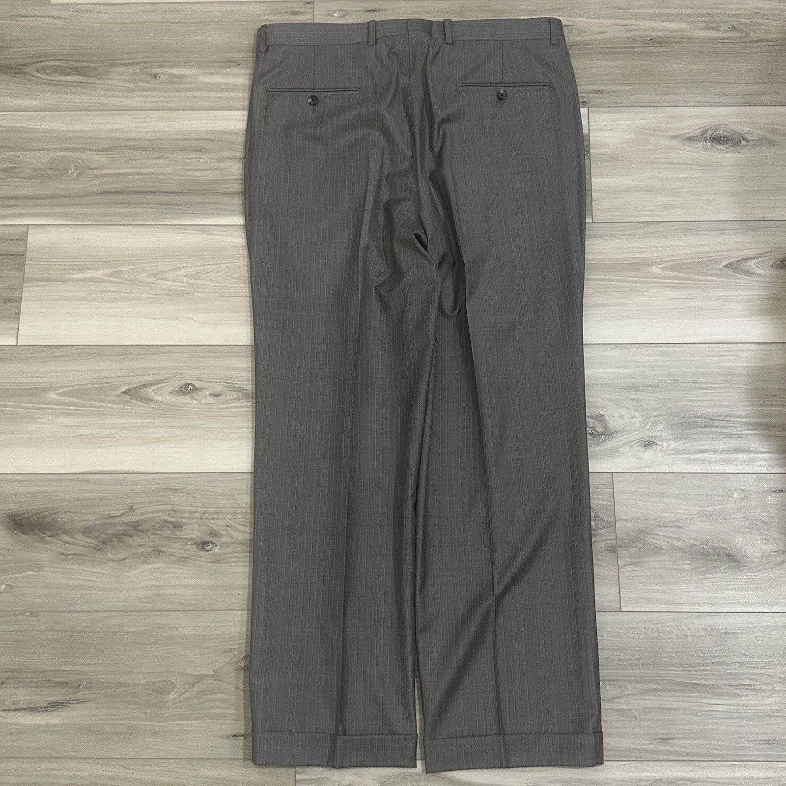 Hickey Freeman Hickey Freeman Mens 2 Piece Suit 42R Solid Grey Pleated Size 42R - 16 Thumbnail