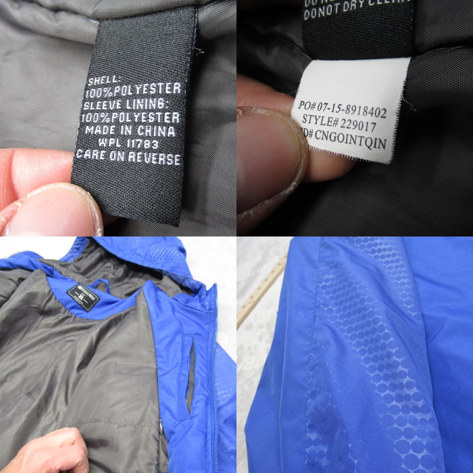 Holloway VINTAGE Holloway Jacket Mens XL Blue Full Zip Hood Windbreaker Geometric 80s 90s Outdoors Mens Size US XL / EU 56 / 4 - 9 Thumbnail
