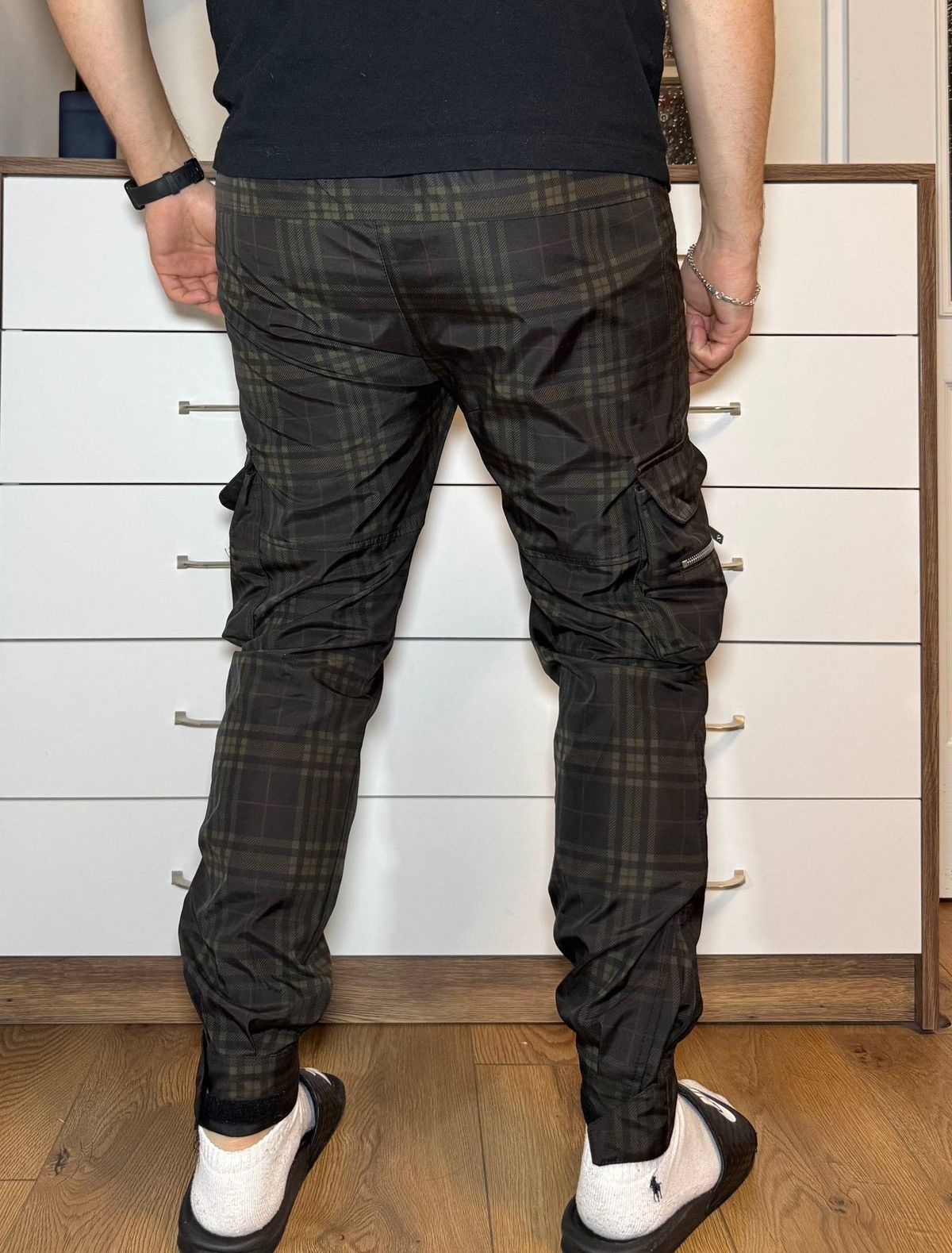 Represent Clo. Men’s Represent Cargo Pants Green/Black Streetwear y2k Size US 30 / EU 46 - 3 Thumbnail