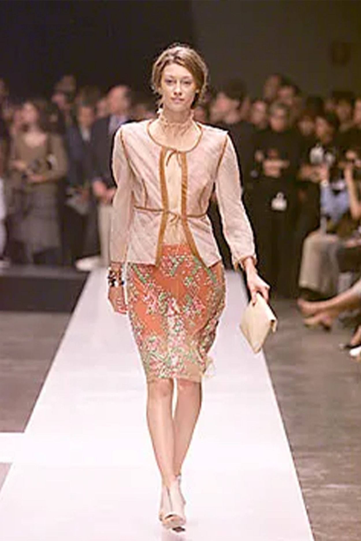 Fendi × Karl Lagerfeld S/S 2000 Embroidered mesh skirt Size 28" / US 6 / IT 42 - 2 Thumbnail