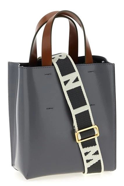 Marni MARNI Museo Mini Blue/Gray Top Handle Bag New & Authentic Size ONE SIZE - 2 Thumbnail