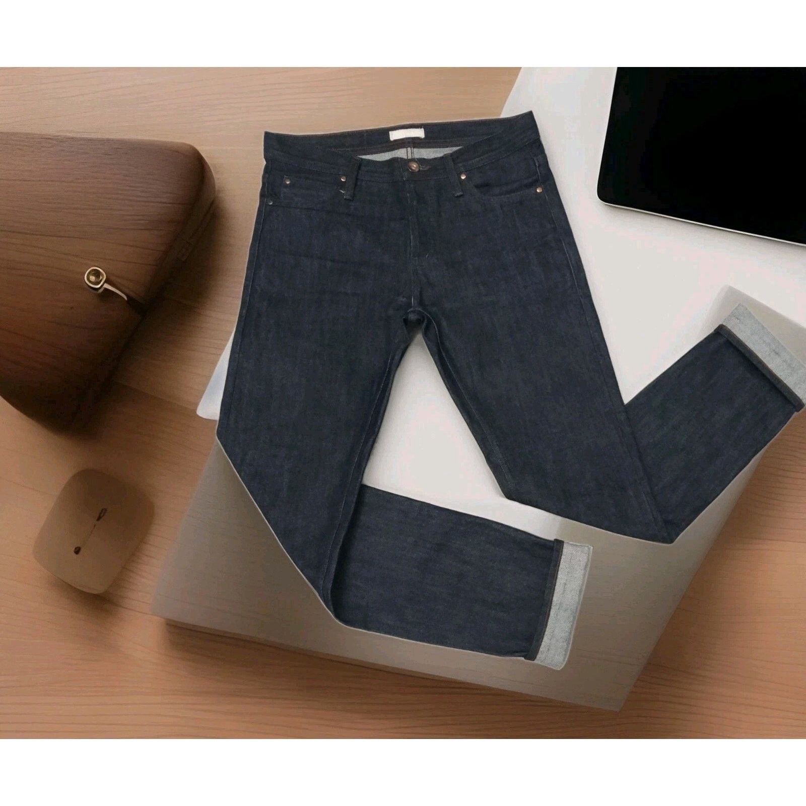 The Unbranded Brand The Unbranded Brand UB101 Skinny Fit 14.5oz Selvedge 32 x 33 Size US 32 / EU 48 - 3 Thumbnail