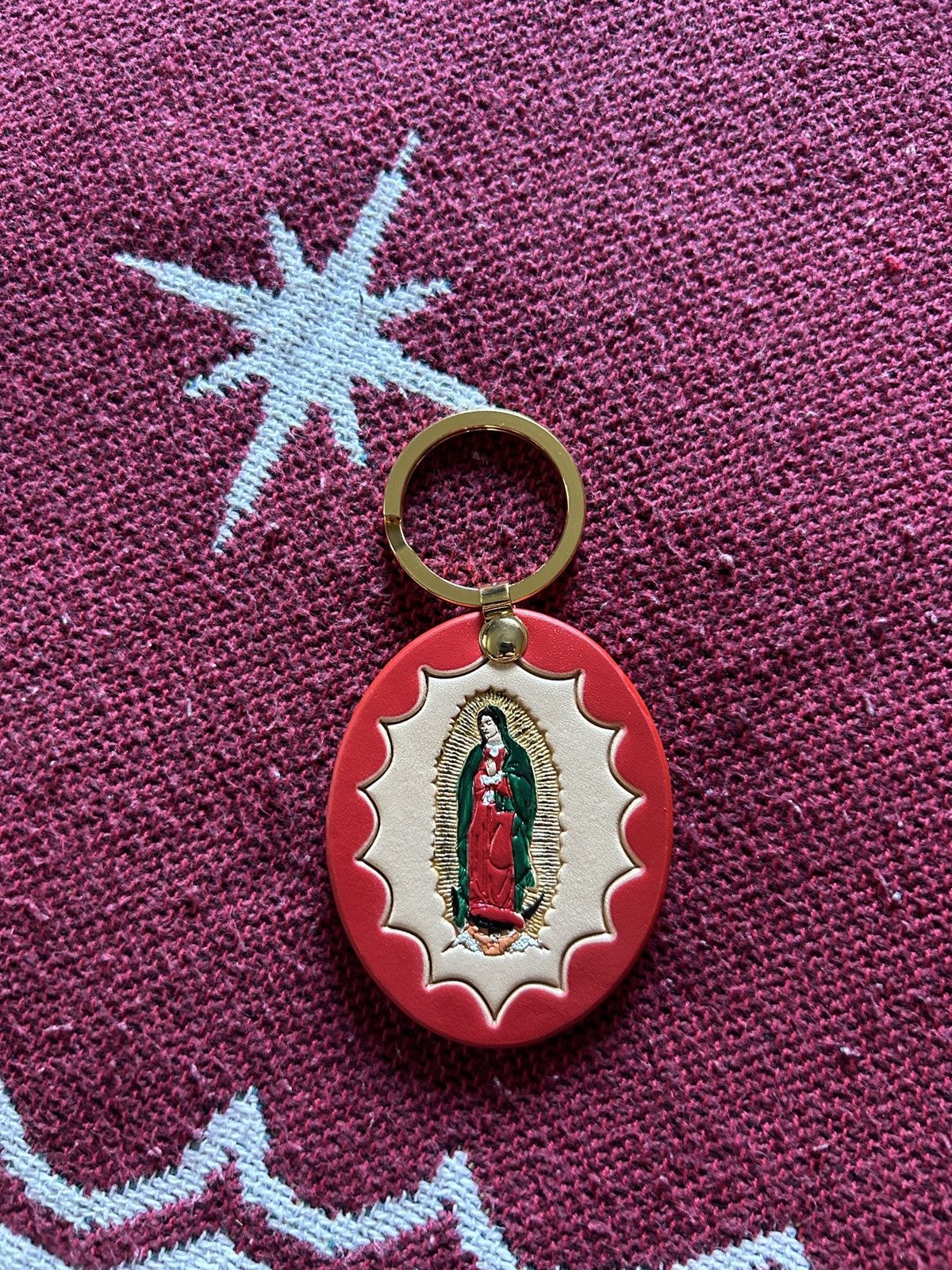 supreme guadalupe キーホルダー Supreme Guadalupe Leather Keychain (FW23) - $38