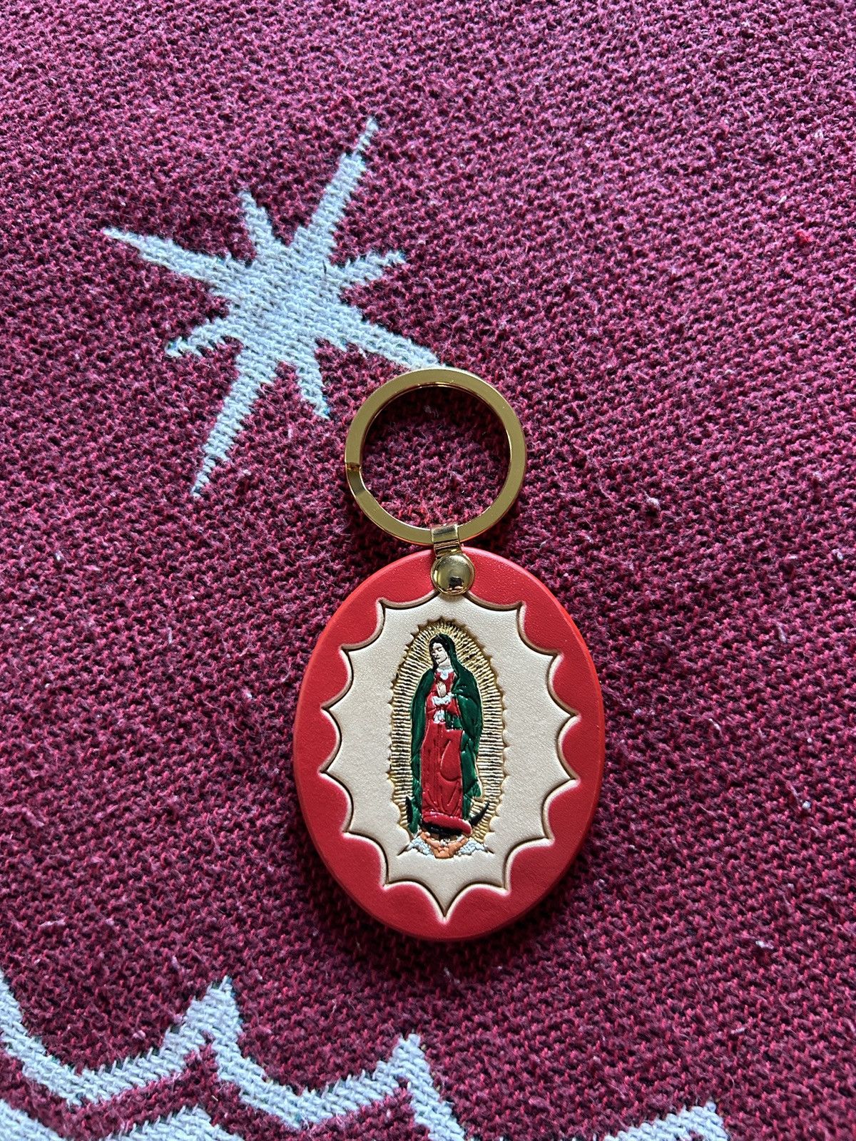 メンズシュプリーム Guadalupe Leather Keychain 青 - キーホルダー