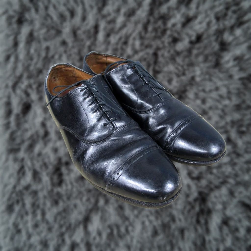 Allen Edmonds Allen Edmonds Dress Mens Black Byron Shoes Size Cap Toe Oxford Made USA Size ONE SIZE - 1 Thumbnail