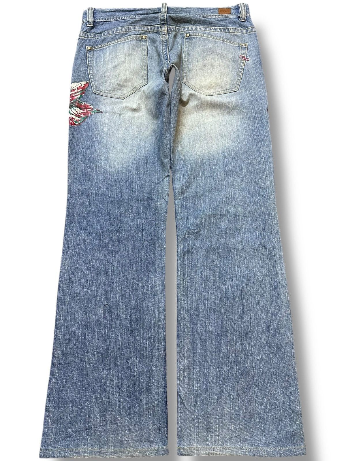 Who Decides War Vintage Nicole Club For Men Red Flower Printed Denim Size US 32 / EU 48 - 7 Thumbnail