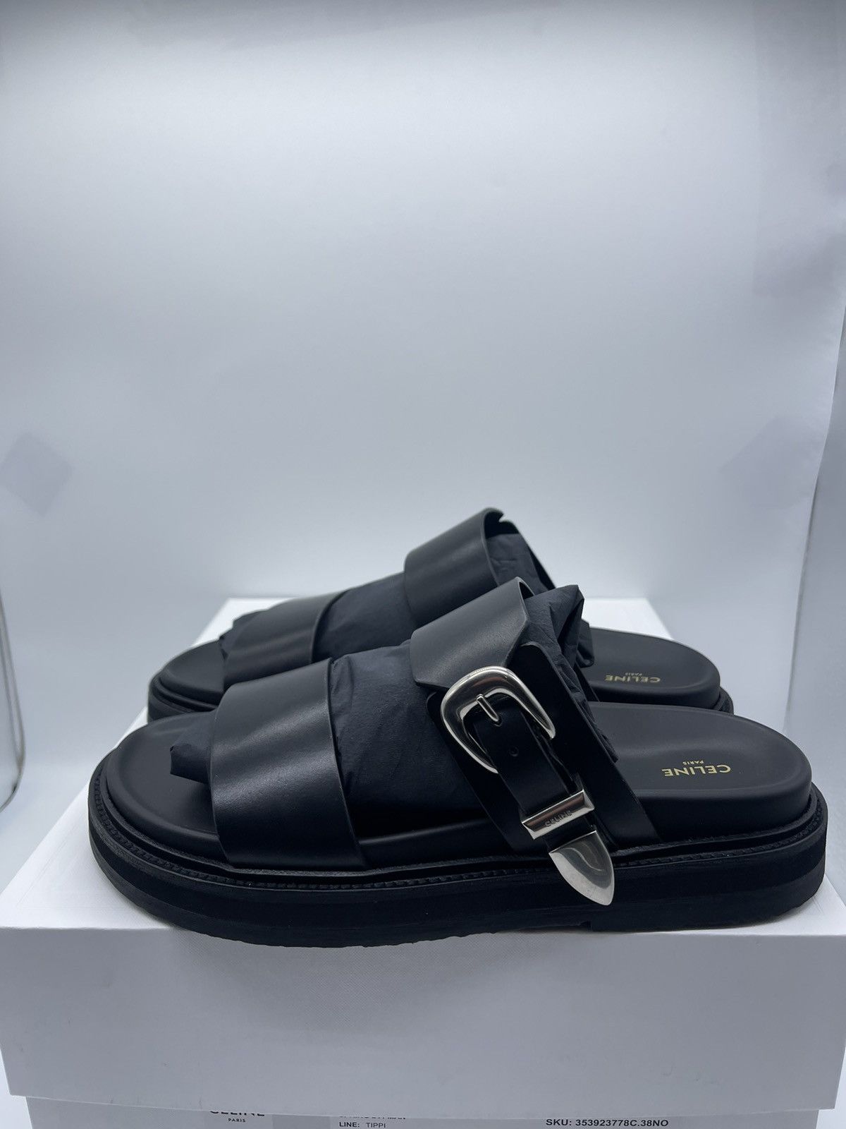 Bottega Veneta Celine Tippi Leather Sandals size 41 Size US 8 / EU 41 - 4 Thumbnail