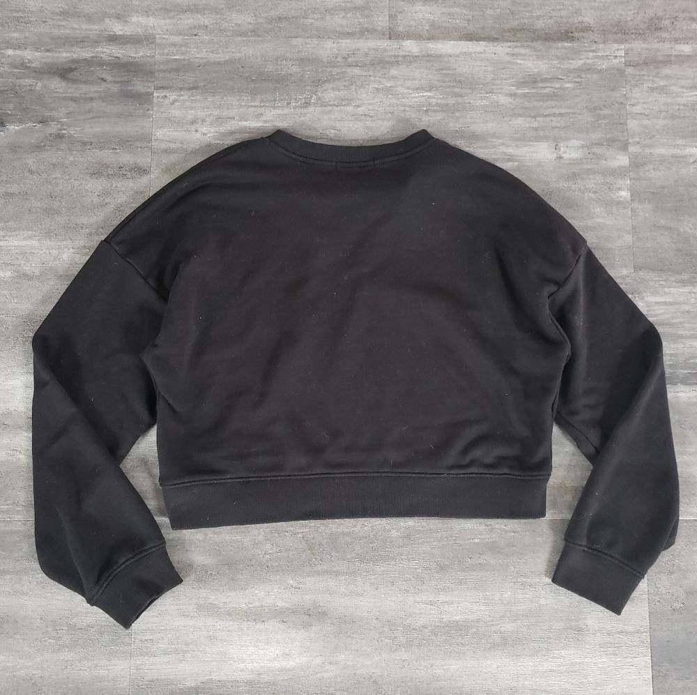 Designer Black Classic Missguided Cropped Sweater Long Sleeve Size L / US 10 / IT 46 - 2 Thumbnail