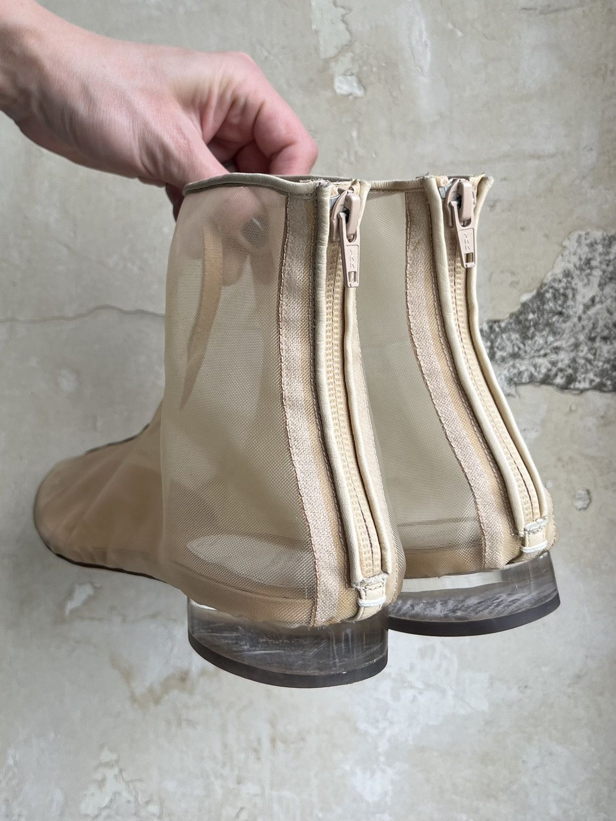 Maison Margiela SS 2012 Nude Transparent Mesh Shoes Size US 8 / IT 38 - 7 Thumbnail
