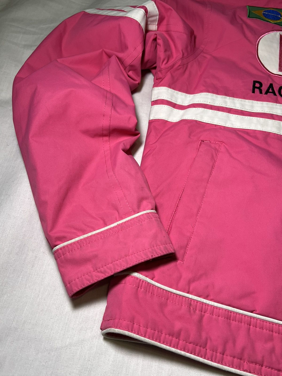 Vintage Vintage racing F1 Fiston Brasil nylon jacket NASCAR Size US XXS / EU 40 - 3 Thumbnail