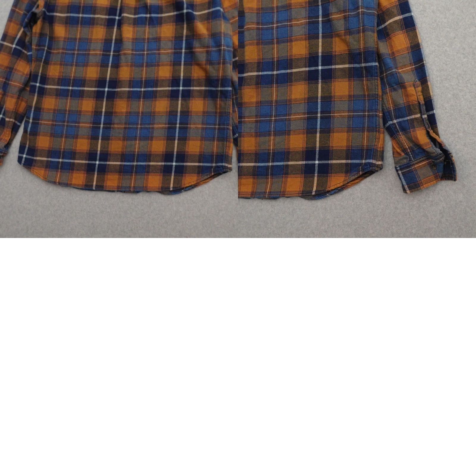 True Religion True Religion Mens Large (29X21) Plaid Button Up Long Sleeve Shirt Blue & Brown Size US L / EU 52-54 / 3 - 9 Thumbnail