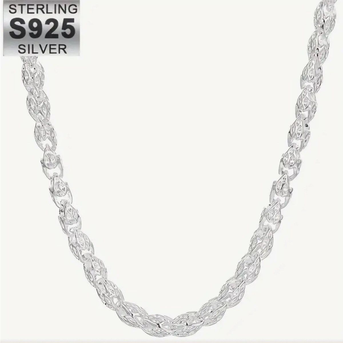 Designer 925 Sterling Silver Bamboo Chain Necklace, hypoallerge Size ONE SIZE - 1 Thumbnail