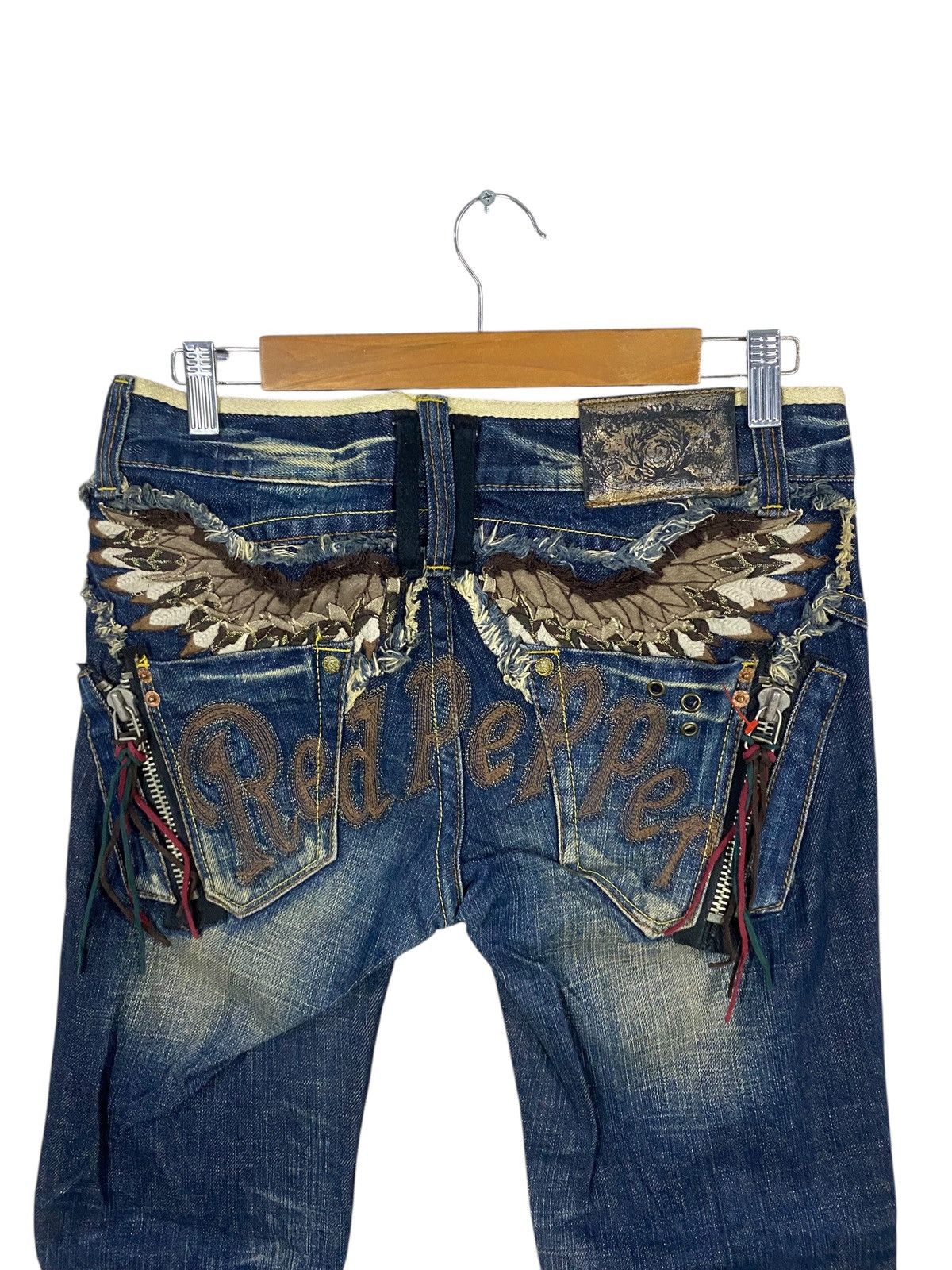 Japanese Brand Japanase brand red peppers flared denim very rare Size US 31 - 3 Thumbnail