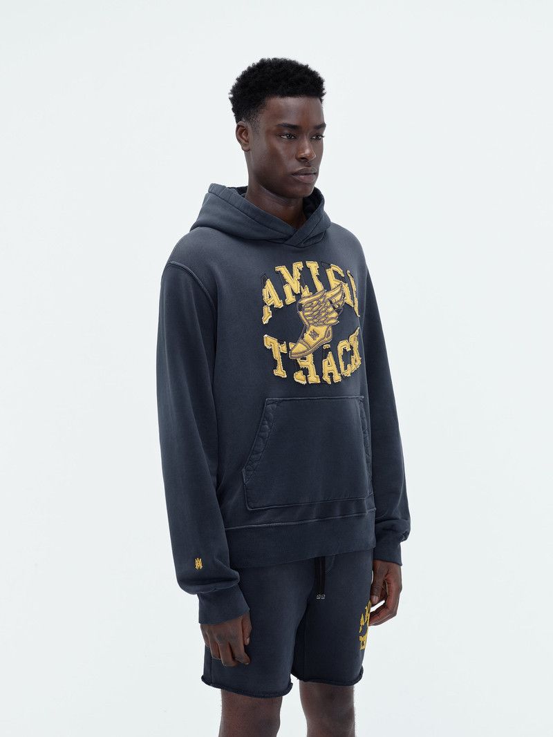 Amiri o1mle0426 Amiri Track Hoodie in Faded Black Size US XS / EU 42 / 0 - 4 Thumbnail