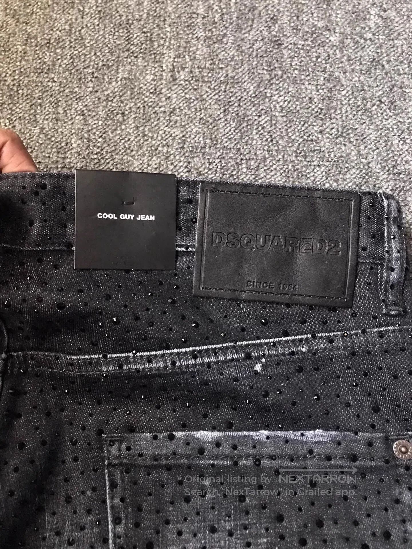 Dsquared2 Black Distressed Denim Jeans with Paint Splatter. Size US 34 / EU 50 - 6 Thumbnail