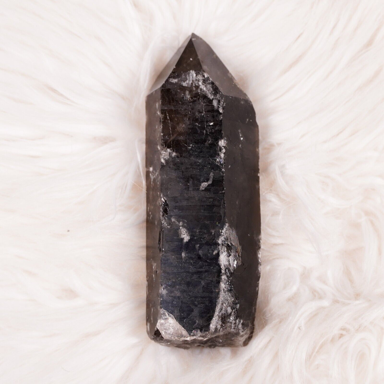 Other Large Smokey Quartz Crystal Point 5" Healing Gemstone Wand Size ONE SIZE - 1 Thumbnail