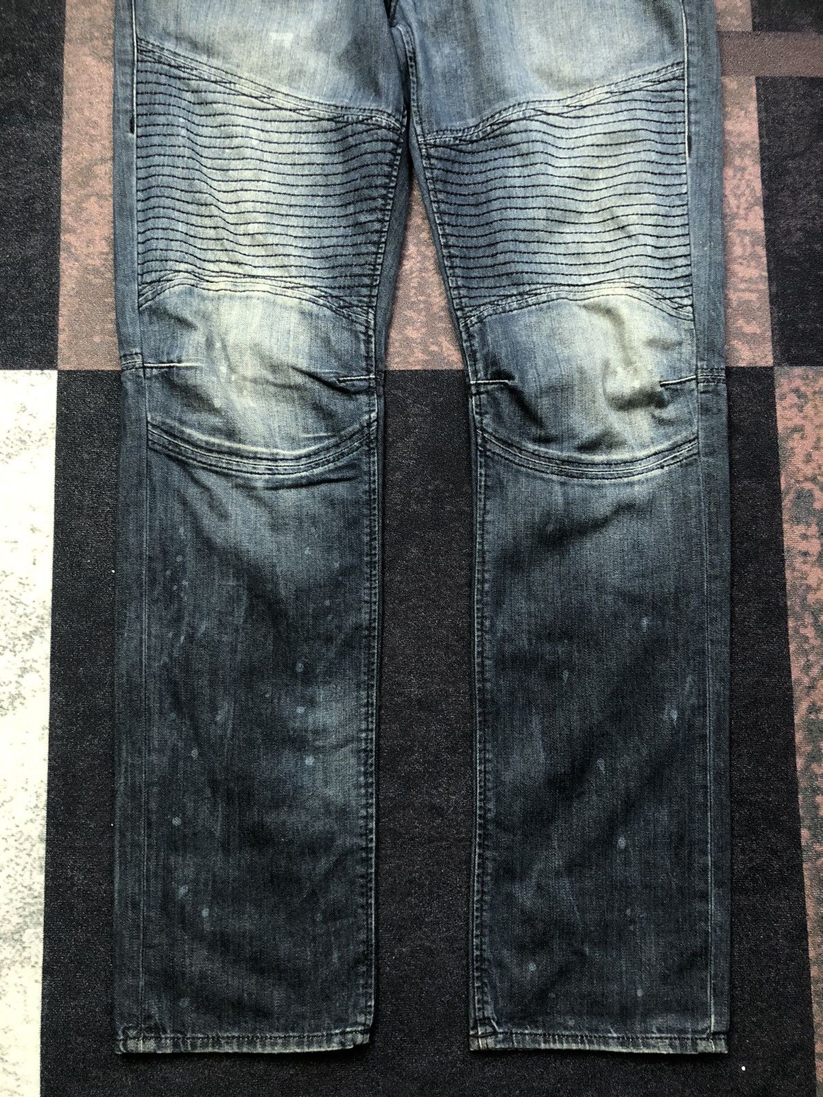Vintage Vintage True Religion Moto Double Knee Jeans Size US 37 - 7 Thumbnail