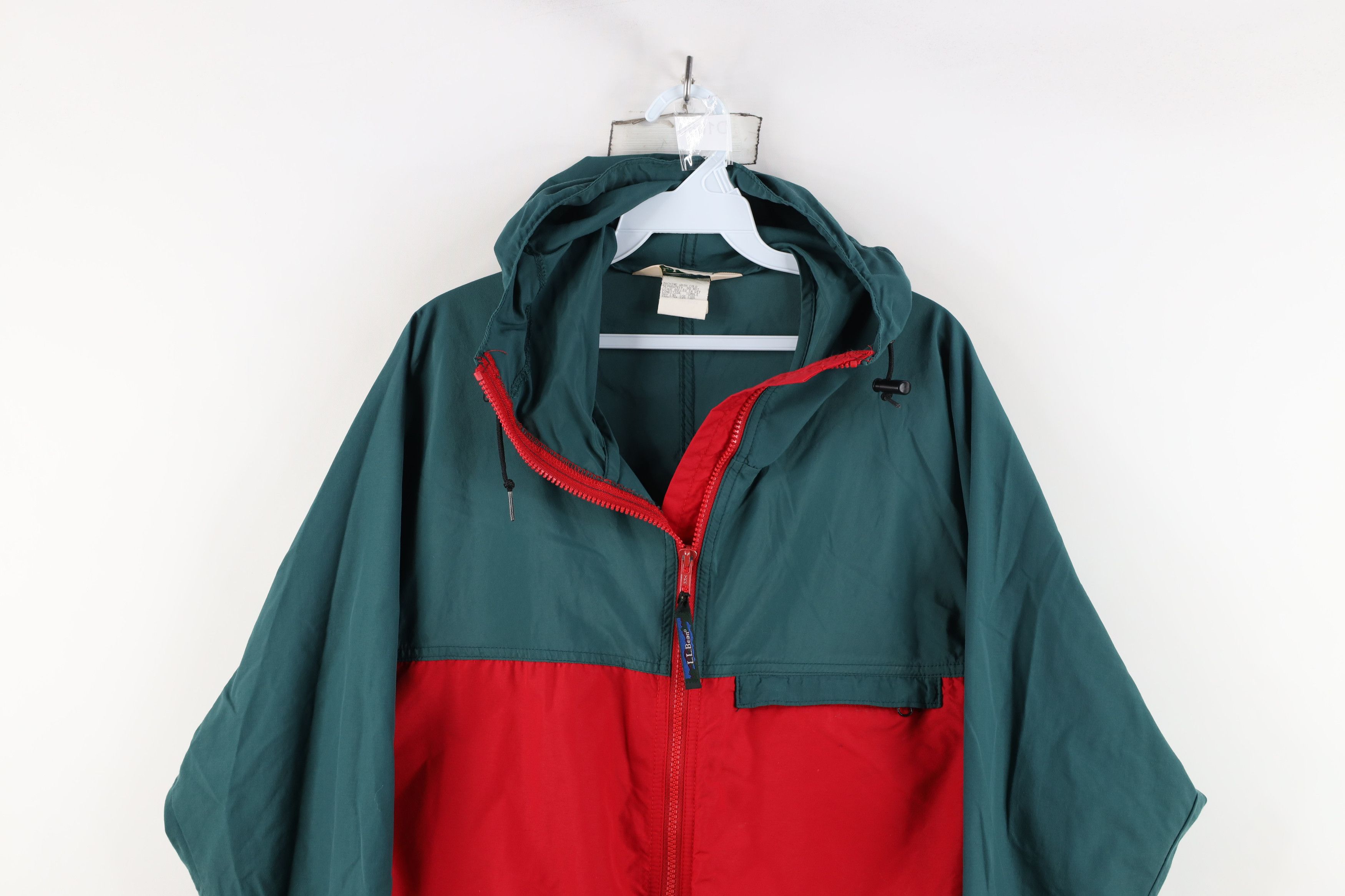 L.L. Bean × Vintage Vintage 90s LL Bean Block Hooded Windbreaker Jacket USA Size M / US 6-8 / IT 42-44 - 2 Thumbnail