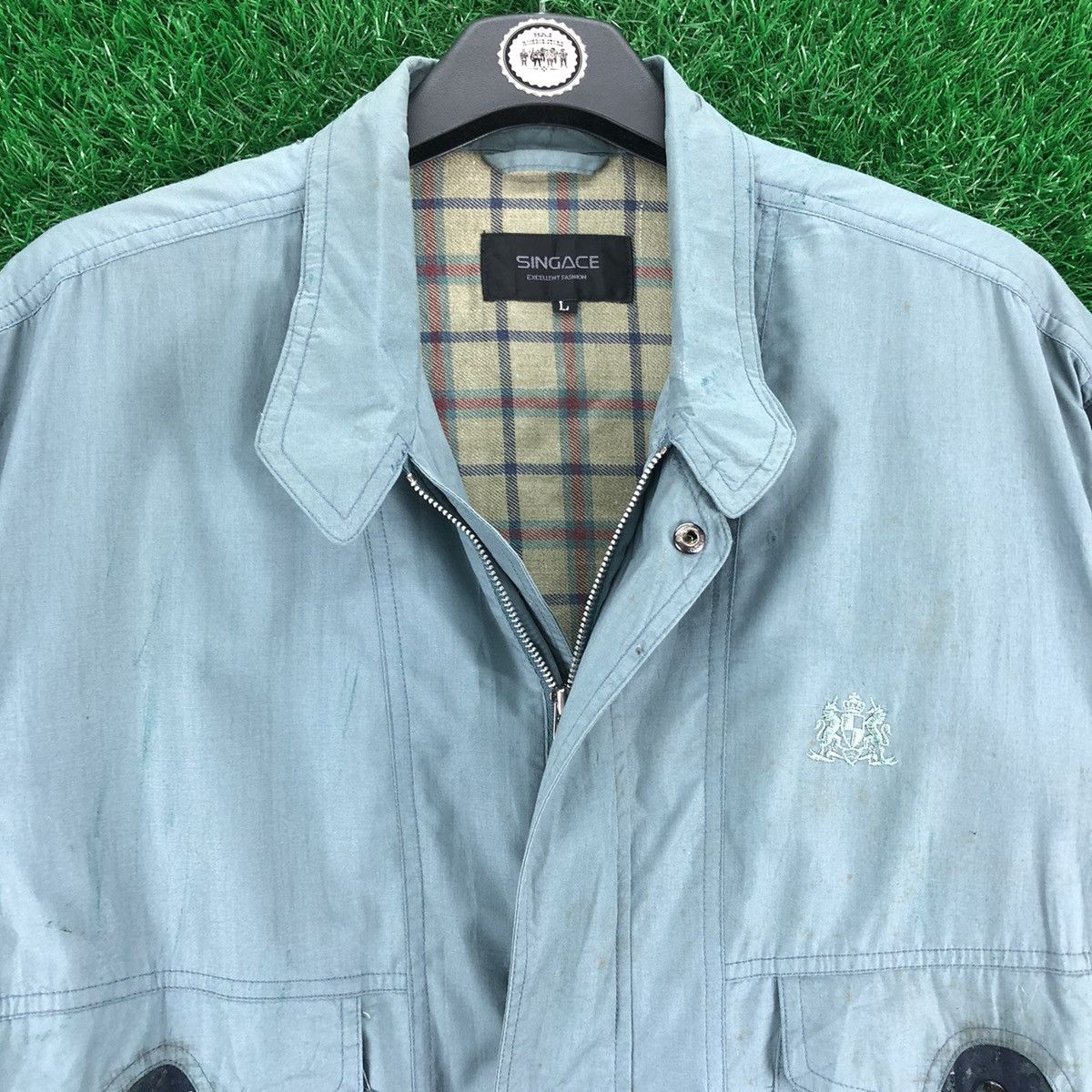Japanese Brand Vintage 80's Casual Work Zipper Jacket by Singace Size US M / EU 48-50 / 2 - 7 Thumbnail