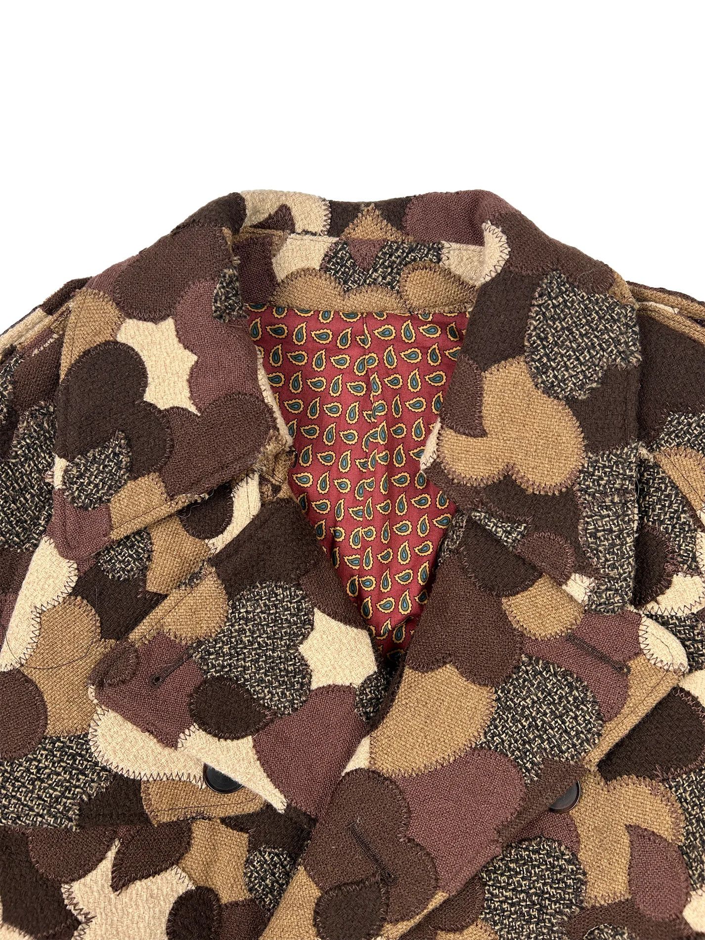 Number (N)ine AW2003 "Touch Me I'm Sick" Heart Patchwork Coat Size US L / EU 52-54 / 3 - 3 Thumbnail