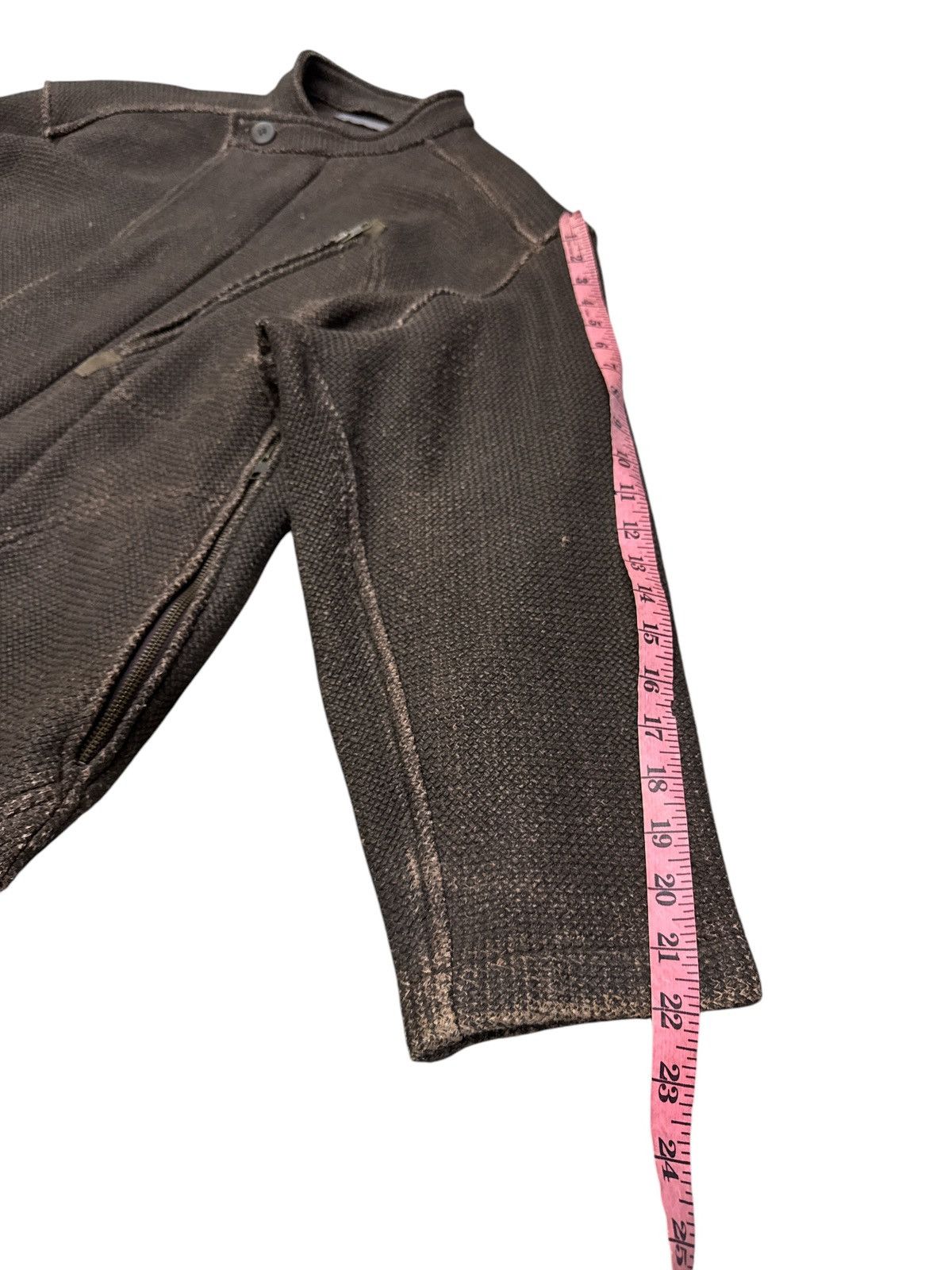 Issey Miyake 1982 ISSEY MIYAKE WAXED UPHOLSTERY SACK PATTERN HEAVY JACKET Size US L / EU 52-54 / 3 - 16 Thumbnail
