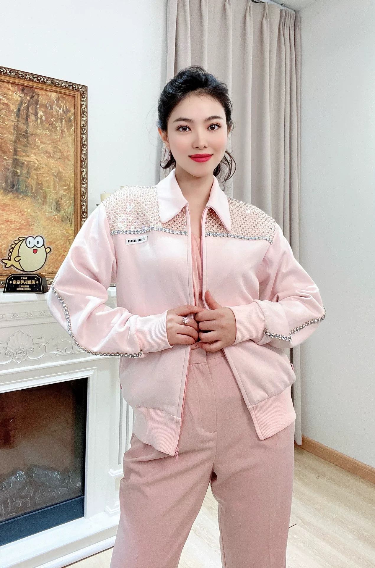 Miu Miu miumiu pink diamond jacket for women Size US XS / EU 42 / 0 - 1 Thumbnail