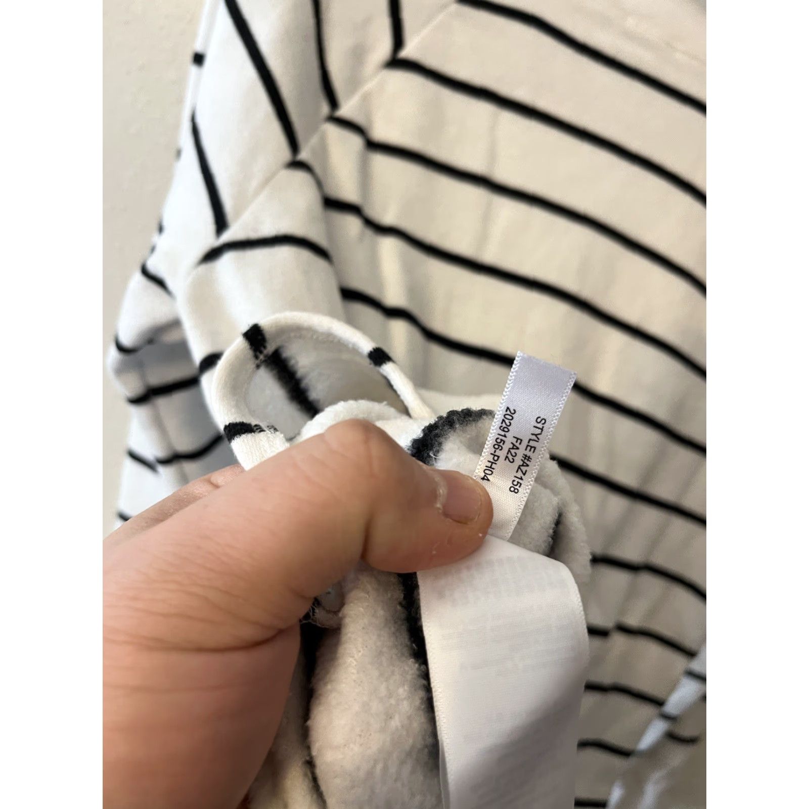 J.Crew VINTAGE J.CREW Striped Wide Button-Collar Tunic in Cloudspun Fleece Sweater XS Women Size XS / US 0-2 / IT 36-38 - 4 Thumbnail