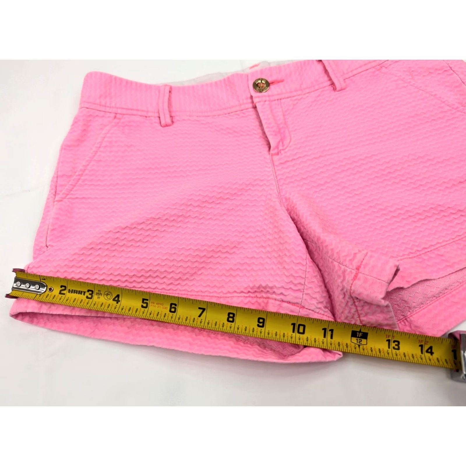 Lilly Pulitzer Lilly Pulitzer Callahan Wave Textured Shorts Women 8 Pink Cotton 34x4 Floral 90s Colorful Preppy Size 30" / US 8 / IT 44 - 2 Thumbnail