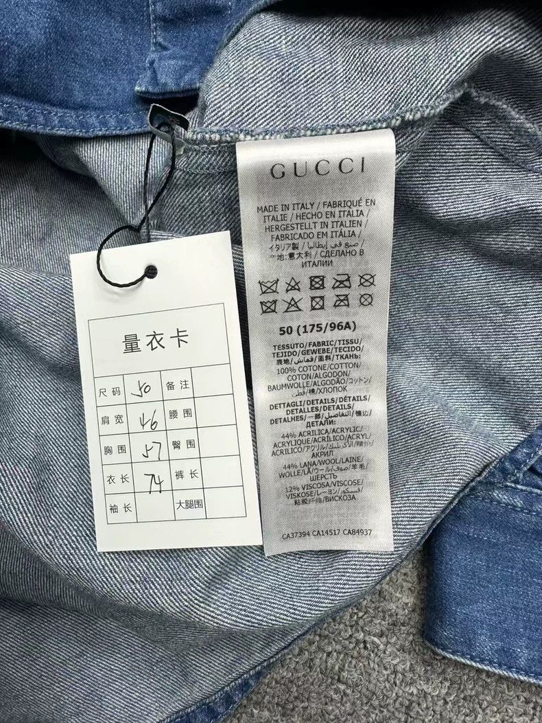 Gucci Gucci Double g-striped denim shirt jacket 2501-Nextarrow Size US M / EU 48-50 / 2 - 5 Thumbnail