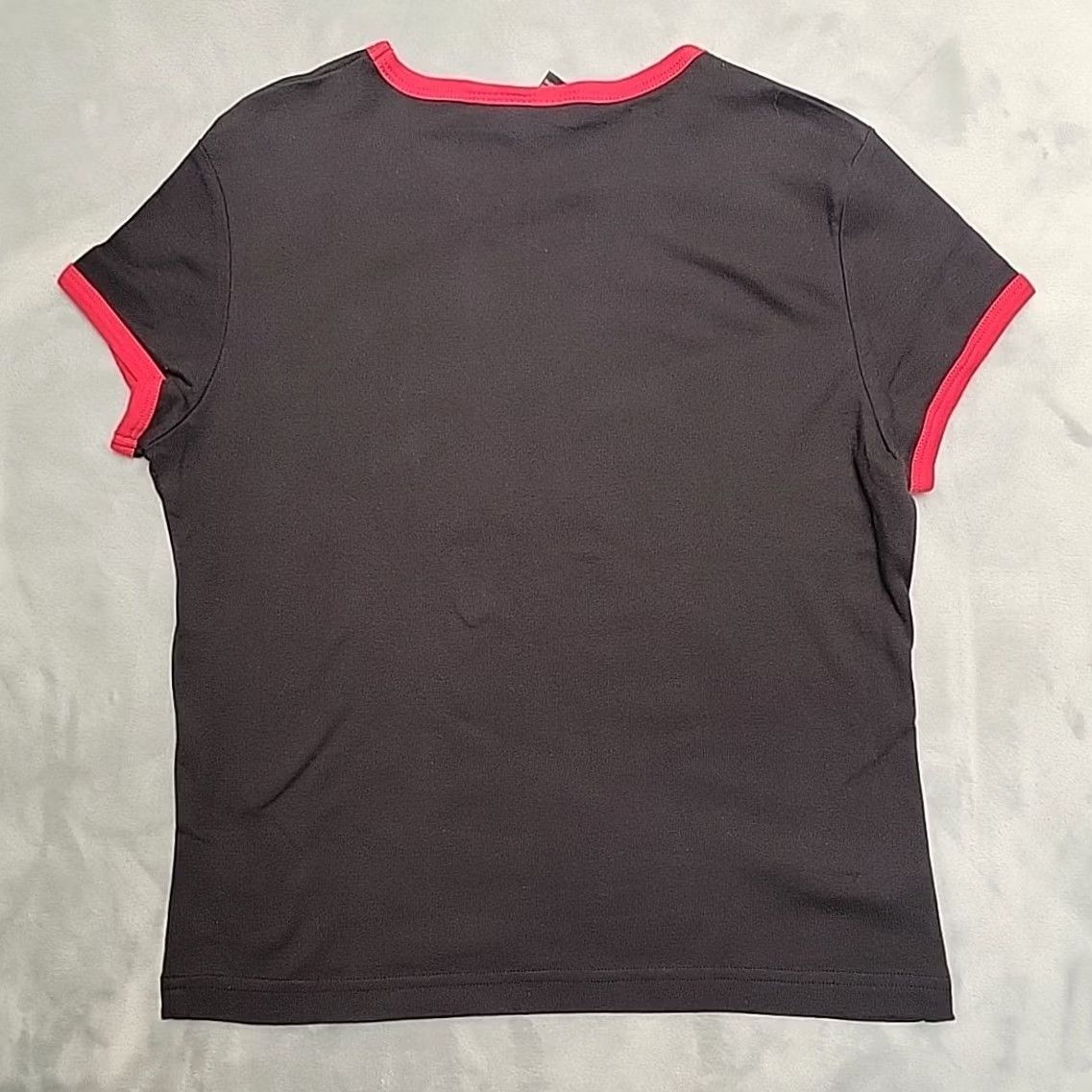 Vintage No Boundaries Women XL Black Ringer Shirt Rebel Rider Eagle Motorcycle Y2K Size XL / US 12-14 / IT 48-50 - 5 Thumbnail