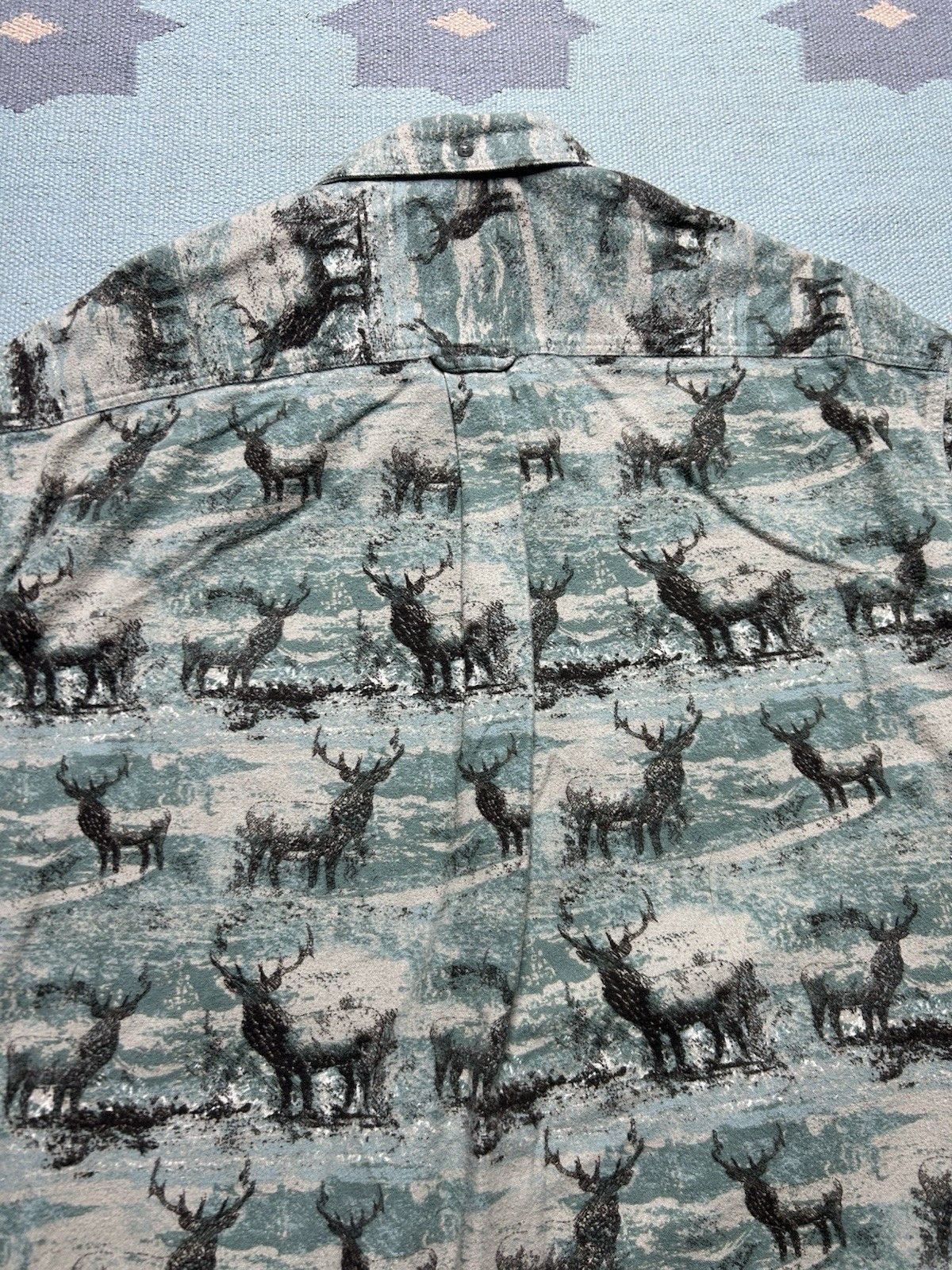 Vintage Vtg Cabelas button shirt deerskin chamois deer print XL tall Size US XL / EU 56 / 4 - 7 Thumbnail