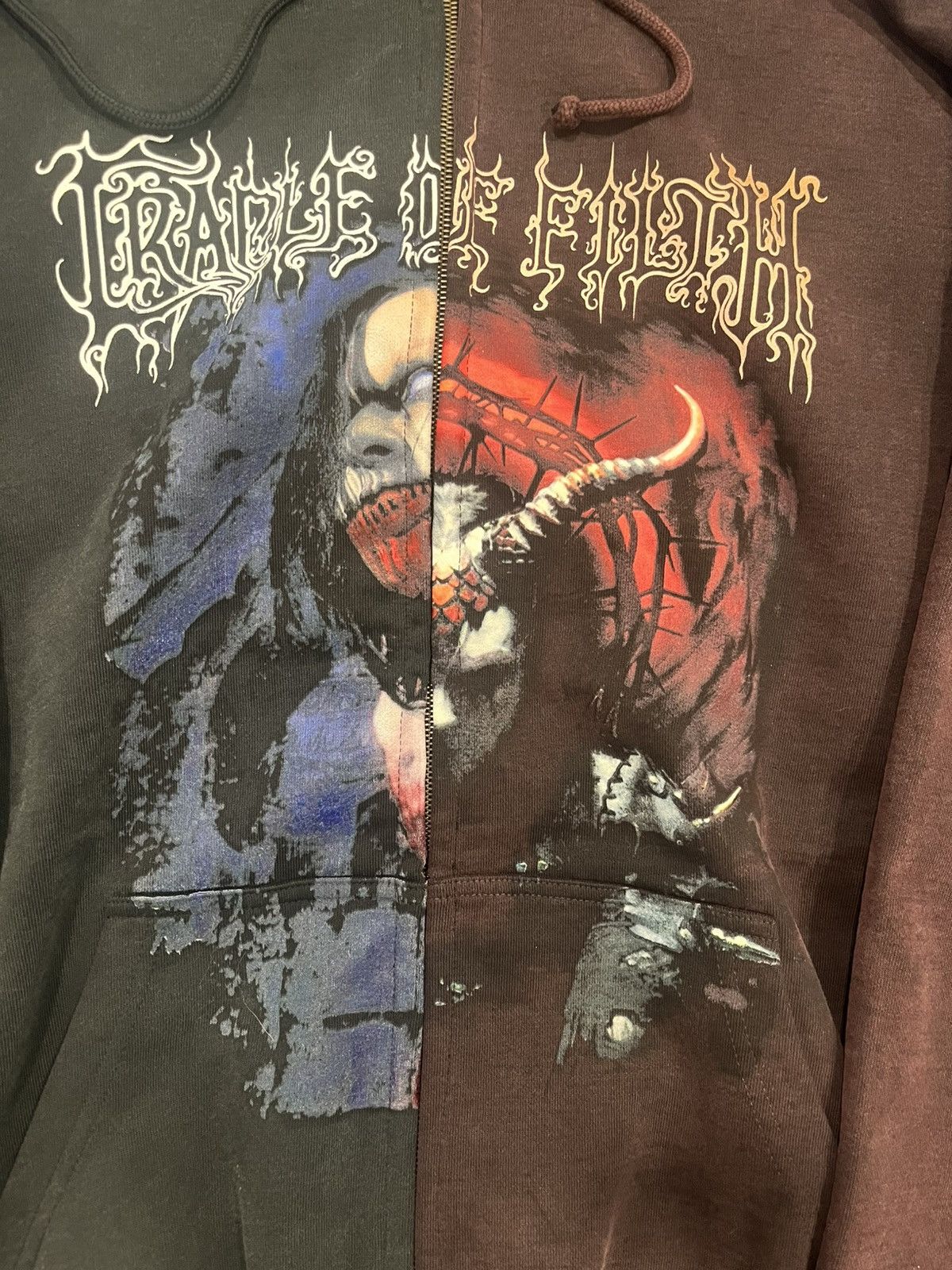 Vetements Vetements Cradle Of Filth Split Hoodie Size US XS / EU 42 / 0 - 3 Thumbnail