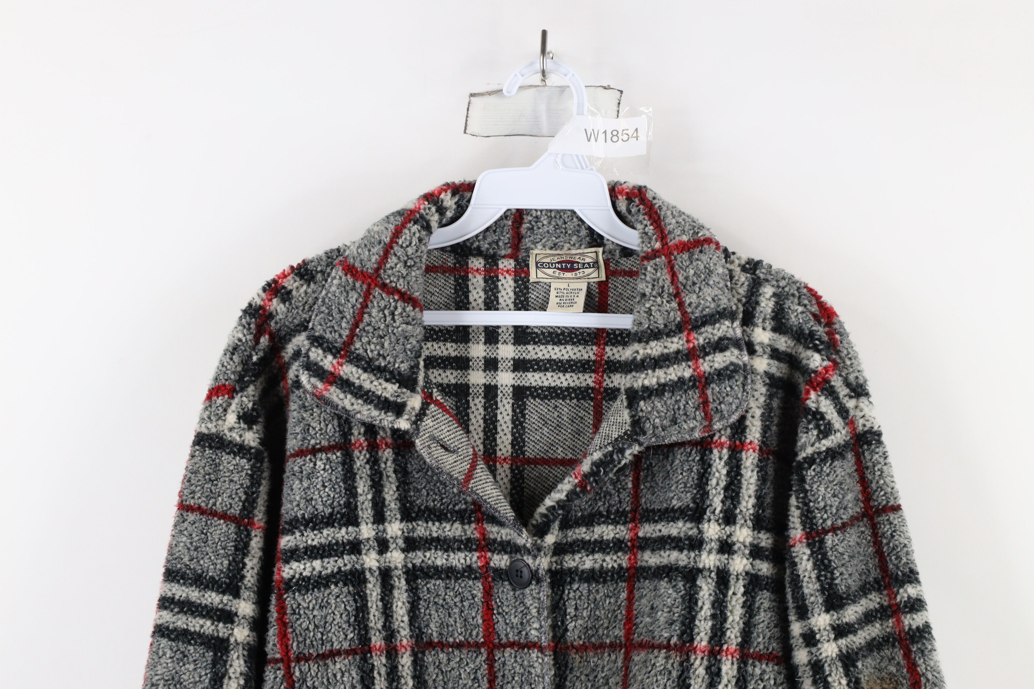 Vintage Vintage 90s Streetwear Deep Pile Fleece Cardigan Sweater USA Size ONE SIZE - 2 Thumbnail