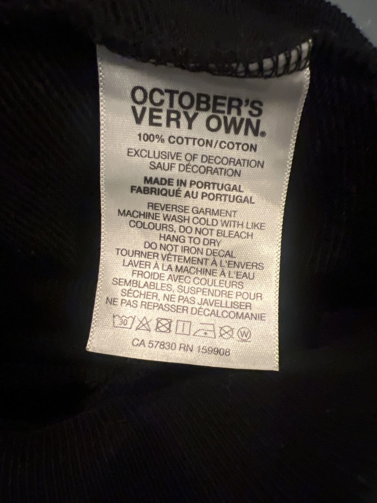 October's Very Own OVO Essentials Black Sweatshirt Extra Large Size US XL / EU 56 / 4 - 7 Thumbnail