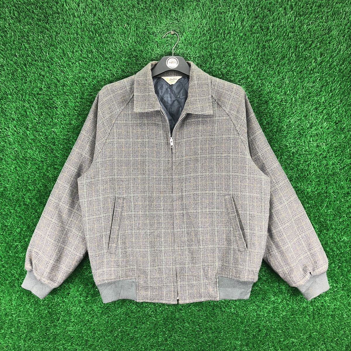 Vintage 80's Wool Casual Work Zipper Jacket by