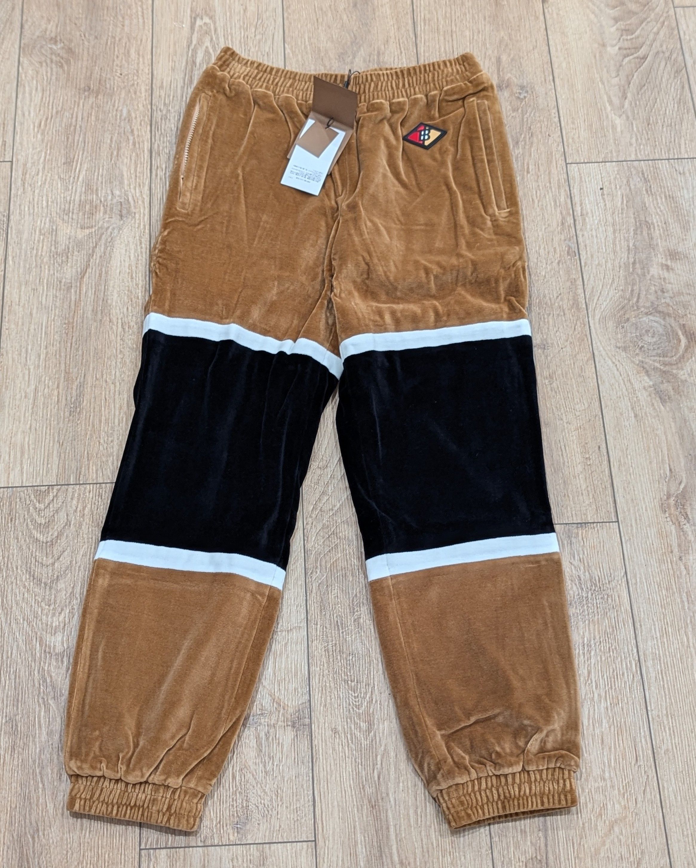 Burberry Burberry Colorblock Chenille Logo Patch Track Pants Small Size US 30 / EU 46 - 1 Thumbnail