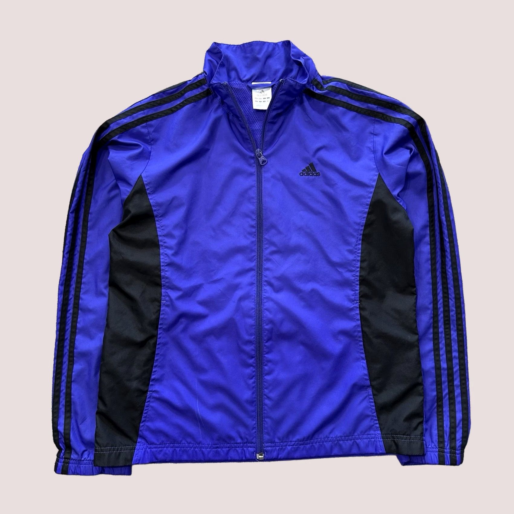 Adidas VINTAGE adidas Jacket Womens M Track Windbreaker Purple Black Y2K 05 Size M / US 6-8 / IT 42-44 - 1 Thumbnail