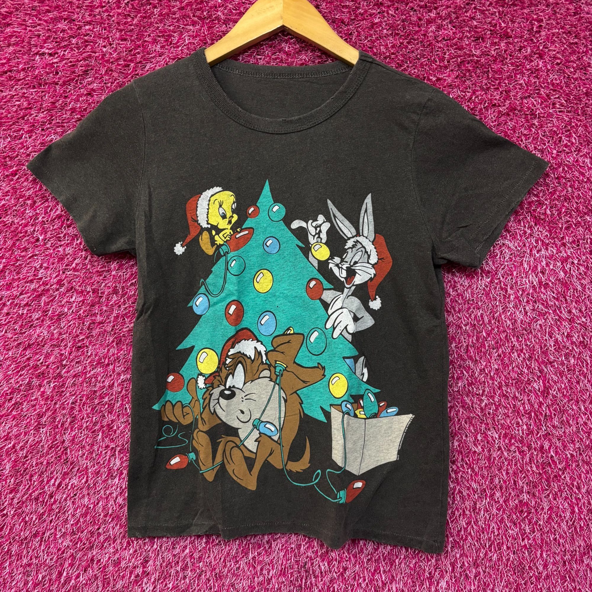 Warner Bros Bugs Bunny Tweety Bird Taz Looney Tunes Christmas Tee Small Size US S / EU 44-46 / 1 - 1 Thumbnail