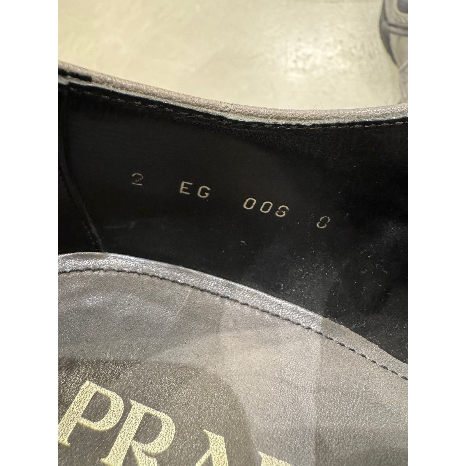 Prada 2000s Prada grey leather derby shoes Size US 12 / IT 42 - 9 Thumbnail