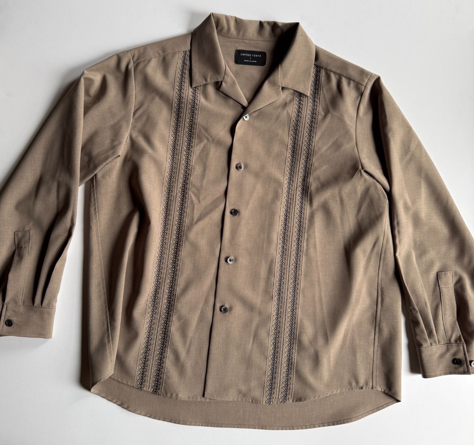 Other UNITED TOKYO Brown Embroidered LS Shirt - Men’s Size 1 Size US M / EU 48-50 / 2 - 1 Thumbnail