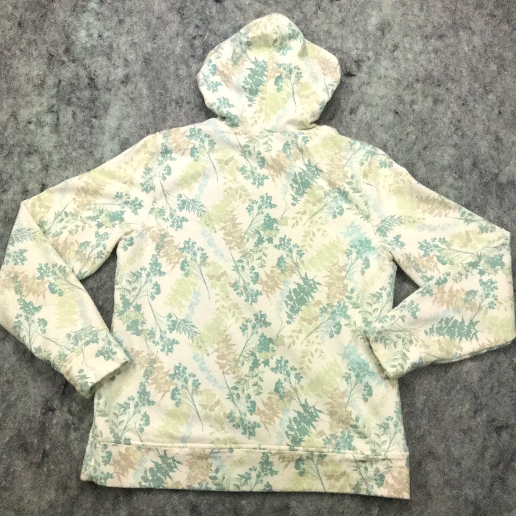 Eddie Bauer Eddie Bauer Womens Hoodie Full Zip, Green Floral, Cotton Blend, Stretch, Medium, Regular, Hoodie, Womens, Global? Size M / US 6-8 / IT 42-44 - 7 Thumbnail