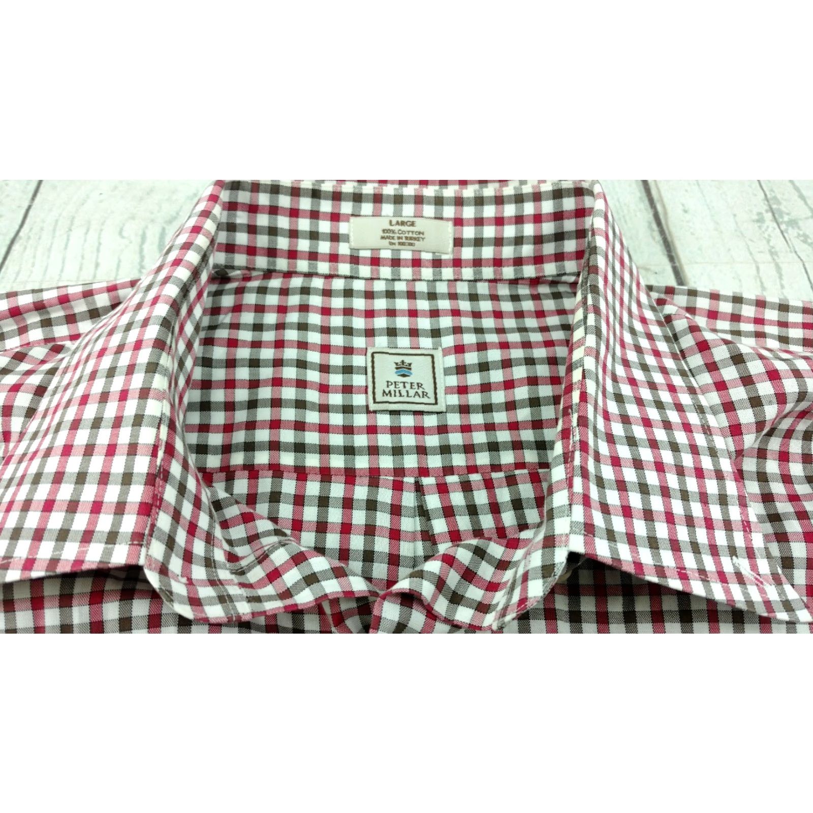 Peter Millar Peter Millar Button Up Shirt Adult Large Red Plaid Long Sleeve Casual Men Size US L / EU 52-54 / 3 - 2 Thumbnail
